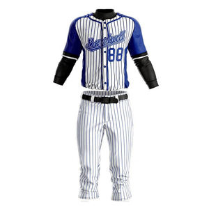 Uniformes de béisbol por sublimación para hombre, proveedor de fábrica al por mayor, novedad, uniforme de béisbol personalizado de alta calidad - Product Image 3