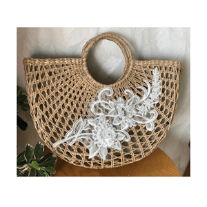 Bolsa de jacinto de agua artesanal tejida al por mayor fabricada en Vietnam para mujer al mejor precio y alta calidad - Product Image 1