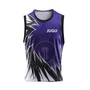 Camiseta de Baloncesto Profesional para Hombre, sin Mangas, Transpirable, Duradera, 100% Poliéster, Antiarrugas, para Todas las Temporadas - Product Image 1