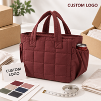 Sac fourre-tout personnalisé imprimé, sac à main matelassé doux avec poches latérales, réutilisable pour les courses quotidiennes et les voyages