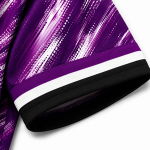 Camiseta de Béisbol para Hombre, Color Morado, Sublimada, Manga Corta, Absorbe la Humedad, Corte Regular, para Todas las Temporadas - Product Image 4