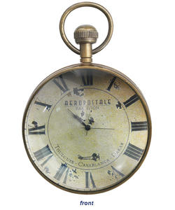 Reloj despertador de mesa con números romanos, hecha a mano Decoración de mesa, color marrón antiguo, novedad, superventas - Product Image 6