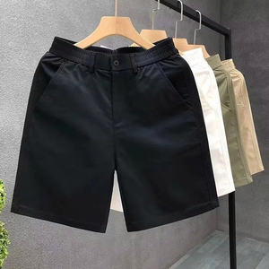 NH58 Casual drawstring waist shorts made from soft stretchy cotton twill featuring button <b>detaiL</b> & a cool breathable summer fit - Product Image 1