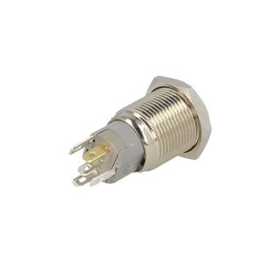 Interruttore a bilanciere rotondo in metallo 5 Pin con luce LED verde 12V auto Camper 16mm foro impermeabile IP67-auto e moto/ - Product Image 2
