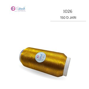 150D poliéster de alta tenacidad Jari 1026 sombra con Lurex S y ST tipo bordado metálico Flora MS para tejer y coser - Product Image 3