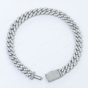 สร้อยข้อมือแบบ Cuban Link ประดับเพชรโมอิสซาไนต์ VVS เงินแท้ 925 ขนาด 6 มม. ยาว 6 นิ้ว สไตล์ฮิปฮอป สำหรับแร็ปเปอร์ - Product Image 2