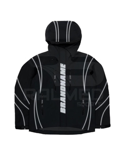 Conjunto Deportivo Cortavientos de 2 Piezas, Pantalón con Cordón y Chaqueta con Capucha, Paneles con Líneas Reflectantes, Chándal Cortavientos para Hombre - Product Image 2