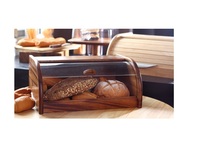 Contenedor de Alimentos de Madera Hecho a Mano a Precio Económico, Tapa de Acrílico, Gran Capacidad, Conservación de Frescura, Diseño Moderno, Ajustable