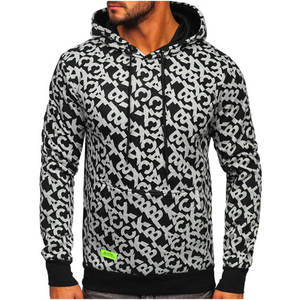 Sudadera con Capucha Negra y Gris para Hombre, Otoño, 100% Poliéster, Ecológica y Transpirable - Product Image 1