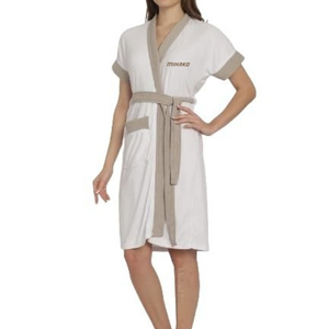 Ropa de Dormir para Hombre de Primera Calidad, Batas con Logotipo Personalizado en Jacquard Marrón, Terciopelo de Rizo, Diseño de Alta Gama, Conjuntos de Pakistán - Product Image 4