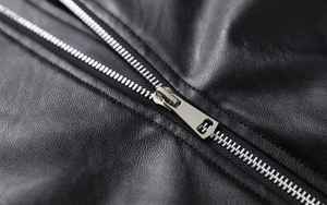 Chaqueta de Cuero Vacuno para Hombre, Corte Ajustado, Cuello Alto, Estilo Urbano, Ecológica, Informal, para Motociclistas - Product Image 4