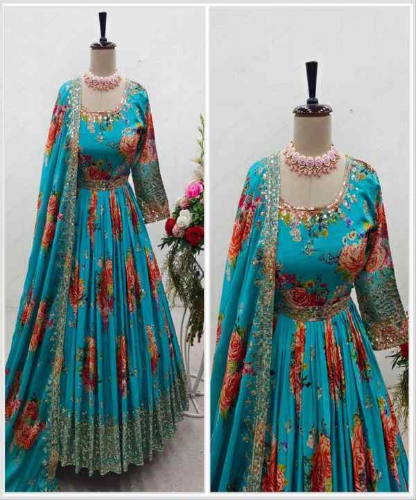 Handloom Banarasi Kurta Pallazo Set with Dupatta & Bell sleeves main image 0