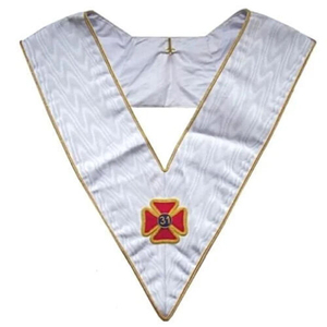 Masonic Rose Croix Delantal bordado de 18 grados Masons Regalia de cuero real - Product Image 2