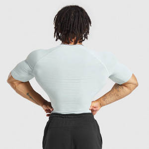 Ropa interior deportiva de compresión de secado rápido sin mangas de verano para hombre, ropa deportiva elástica con logotipo personalizado, pantalones cortos lisos para Fitness - Product Image 2