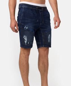 กางเกงขาสั้นผ้าเดนิมสำหรับผู้ชายกางเกงขาสั้นสำหรับผู้ชายดีไซน์หัวใจโครเมี่ยมไม่ซ้ำใครกางเกงสไตล์สตรีท - Product Image 5