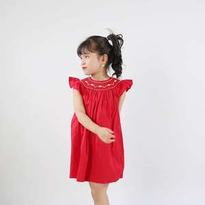 Livraison rapide filles robes smockées fête ODM OEM pour bébé fille à manches courtes fabricant vietnamien meilleur produit préféré - Product Image 5