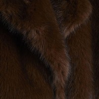 Mantel Parka Wanita Berbulu Domba Warna Cokelat Tua 100% Poliester Panjang Berkerudung Musim Dingin Bordir Detail Ritsleting dan Kancing