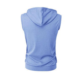 Pakistan Manufacture Men Sleeveless <b>Workout</b> <b>Hoodies</b> Custom Printed Logo Casual Men Sleeveless <b>Hoodies</b> - Product Image 4