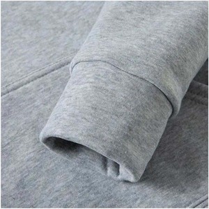 Sudadera con capucha gris jaspeado personalizada para hombre con bolsillo de canguro polar tela de algodón ropa deportiva proveedor OEM ODM servicio - Product Image 3