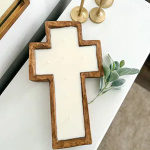 Gran Venta de fábrica, cuenco de masa cruzada de acacia, candelabro, regalos religiosos cruzados, decoración del hogar de granja de Vietnam - Product Image 5