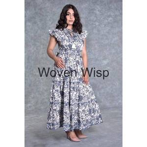 Robe Maxi plissée de style High Street pour femmes été décontracté musulman ODM approvisionnement disponible en grandes tailles pour dames - Product Image 4