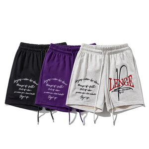 Shorts unisexes personnalisés 2026 avec logo vintage, écologiques, 100 % coton, couleur unie, taille mi-haute élastique, respirants, séchage rapide, décontractés, pour jogging, gym et course à pied - Product Image 4