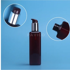 ขวดพลาสติกสำหรับทำความสะอาดผิวหน้าขวด PET ทรงสี่เหลี่ยมขนาด200มล. สำหรับเครื่องสำอางเซรั่ม - Product Image 1