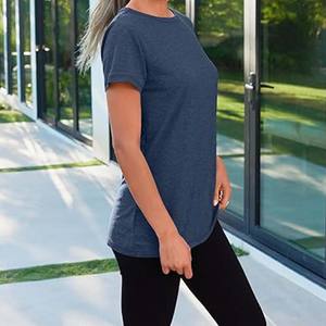 Camisetas Personalizadas de Verano para Mujer, Ecológicas, 100% Algodón, Manga Corta, Estilo Casual, Tallas Grandes, Corte Regular, Color Personalizado - Product Image 3