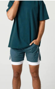 Joggers Hommes Athlétique Gym Workout Cross Pocket Shorts pour Fitness Dessin Élastique Hommes 5 Pouces Gym Shorts Prix Raisonnable OEM - Product Image 2