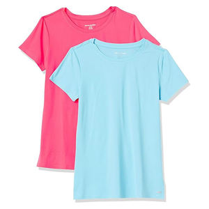 T-shirt pour femme en polyester, tissu à séchage rapide, surface aérée, doux, extensible, léger, fluide, respirant, ton estival, coupe décontractée - Product Image 3