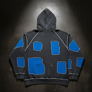 Fabricant en gros de sweat-shirts délavés de haute qualité, sweat-shirts brodés délavés à l'acide, sweat-shirts délavés d'hiver pour hommes - Product Image 2