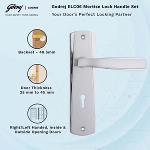 Bouton de porte argenté avec serrure pour entrée principale chambre ou salle de bain élégant bouton de sécurité poignée pour bureau à domicile ou portes d'appartement - Product Image 2