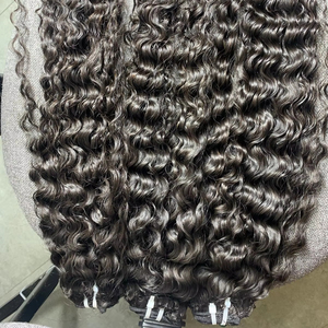 Paquets de cheveux humains vietnamiens 100% non transformés de qualité Remy avec des boucles de Jerry bouclées eurasiennes - Product Image 1