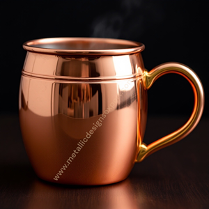 Lujosa taza de mula de Moscú de cobre de 16oz, taza de café de Metal resistente personalizada con asa para entusiastas del hogar y el Bar - Product Image 4