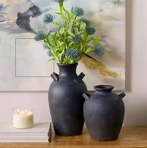 Modern Matte <b>Black</b> Metal <b>Vase</b> for Home Decoration Economically Priced with Aluminium Iron Brass <b>Flowers</b> High Quality - Product Image 3