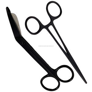 Tijeras Hemostáticas Negras de Acero Inoxidable, Set de Instrumentos Quirúrgicos Ortopédicos Manuales para Uso Médico Quirúrgico en Hospitales y ORL - Product Image 3