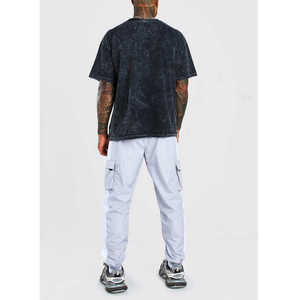 เสื้อยืด acidwash ของผู้ชายเครื่องแต่งกายลำลองทันสมัยน้ำหนักเบาทันสมัยผ้าฝ้าย100% ทนทานใส่สบาย - Product Image 6