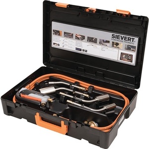Ensemble de 9 brûleurs à propane SIEVERT Promatic dans un étui en plastique, briquets et accessoires pour fumeurs - Product Image 1