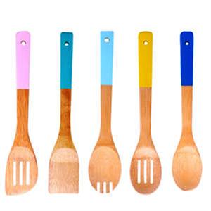 <b>Wood</b> <b>Salad</b> <b>Servers</b> with White Bone Natural Acacia Mango <b>Wood</b> Kitchen Tools Set Made in India - Product Image 6