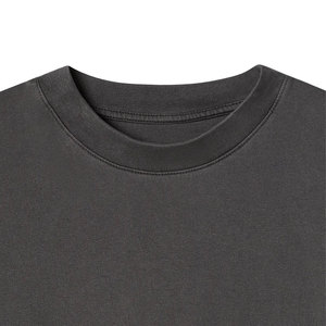 Camiseta holgada de Jersey de algodón 100%, camiseta transpirable de cuello redondo Lisa personalizada OEM de alta calidad para hombres - Product Image 3