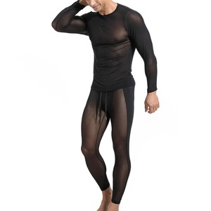 Camiseta interior transpirable para hombre, Camiseta básica personalizada de manga larga ajustada para Fitness para hombre, Camisetas estampadas de muchos colores - Product Image 1