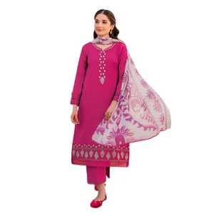 Original marque nouvelle mode femmes costumes d'hiver ethnique pakistanais brodé 3 pièces Shalwar Kameez Dupatta costumes personnalisés - Product Image 1