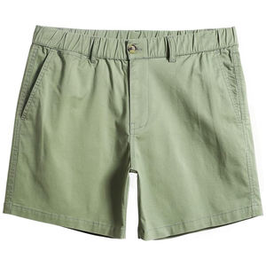 Pantalones cortos informales de algodón de corte clásico para hombre, cintura elástica con múltiples bolsillos, uso diario, traje de verano para caminar - Product Image 1