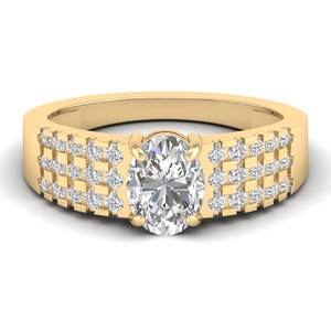 REYES Fabricante Venta Directa 925 Plata Esterlina GRA Certificado Moissanite Anillos de Compromiso en Oro de 14K Anillos de Promesa de Boda - Product Image 6