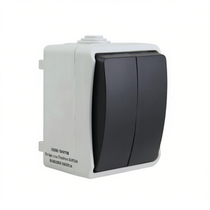 IP44 Waterproof Single <b>Switch</b> <b>with</b> Double Connection EU <b>Plug</b> for Kitchen Bathroom Use - Product Image 2