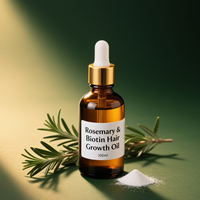 Cliniquement prouvé 100ml huile capillaire bio au romarin biotine bloqueur de DHT kératine huile de noix de coco menthe poivrée huile d'arbre à thé cheveux nourrissants