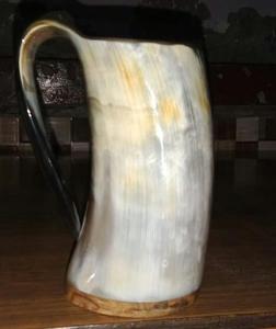 Auténtico vikingo beber cuerno jarra medieval nórdico buey búfalo vaca beber cuerno de la India - Product Image 6