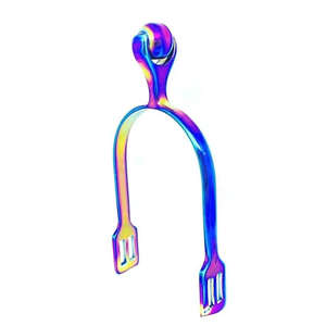 Espuelas de colores arcoíris para montar a caballo ecuestre de alta calidad para botas de vaquero, personalización de acero inoxidable, productos equinos aceptados - Product Image 5