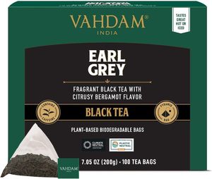 VAHDAM, Earl Grey Black <b>Tea</b> Bags (100 Count) Medium Caffeine - Product Image 6