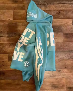 Venta al por mayor de ropa de invierno Fabricantes de ropa de lavado ácido personalizado desgastado Sudadera con capucha de gran tamaño Streetwear Sudaderas con capucha de algodón para los hombres - Product Image 3